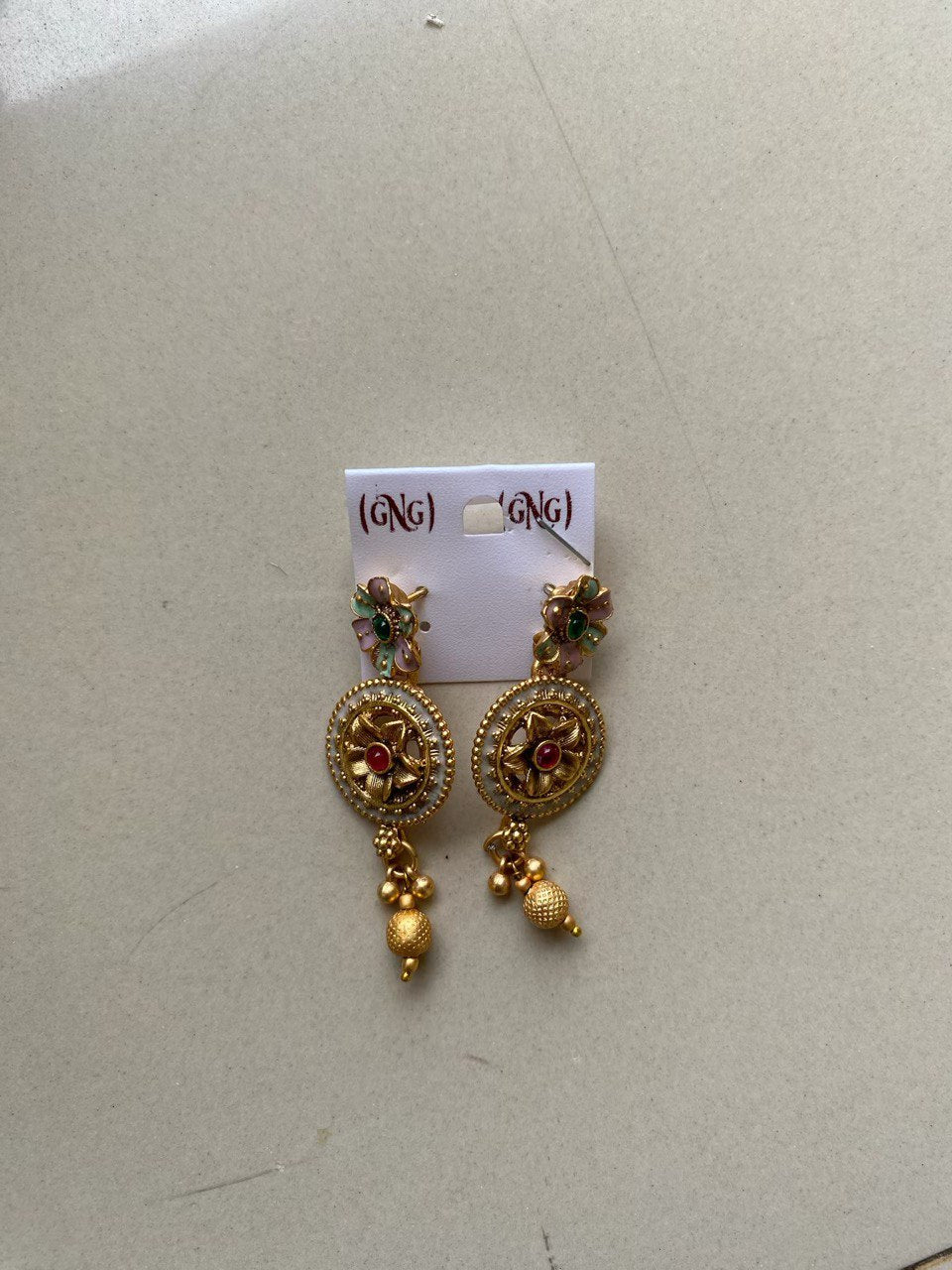 Golden Petal Cascade Earrings